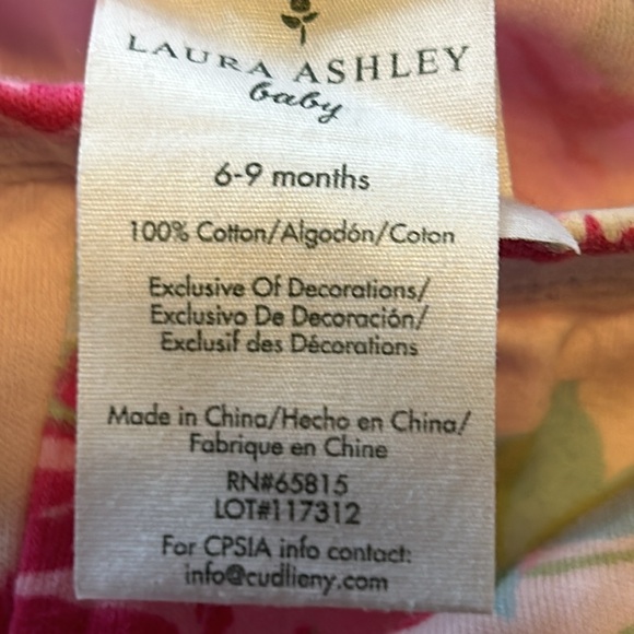 Laura Ashley Baby Floral Outfit 6-9 Months EUC - Picture 7 of 8